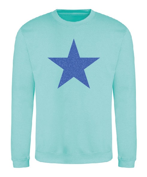 Glitter Star Sweatshirt JH030 Pastel Colours Jumper Pastel Colours Sweater