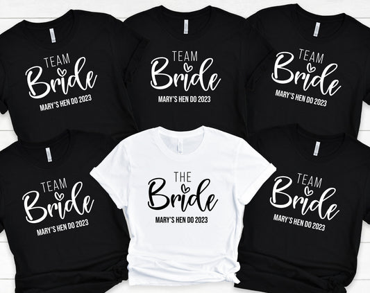 Personalised Hen Party T Shirts, Team Bride Hen Do T Shirt, Hen Party Shirts, Bachelorette Party Shirts, Bachelorette Shirts