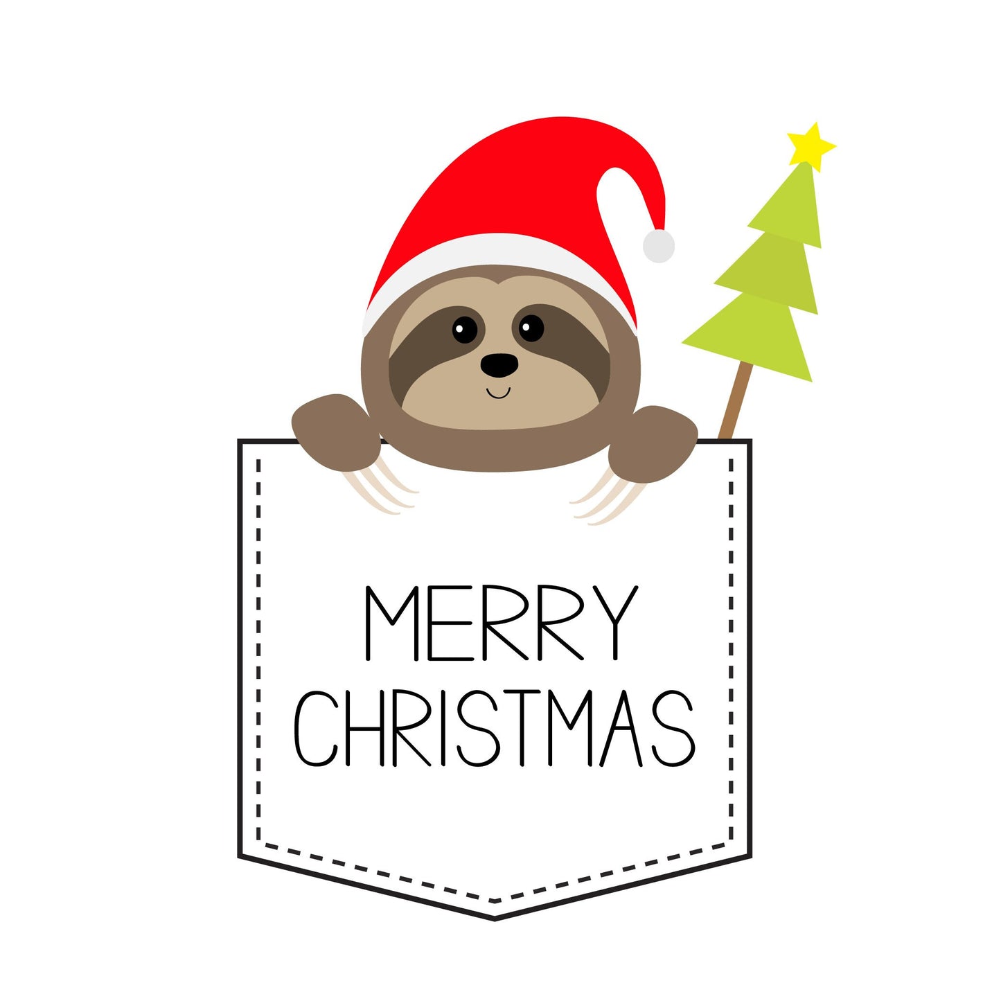 Kids Personalised Sloth Hoodie | Customised Christmas Hoodie with Any Name | Gift for Sloth Lover