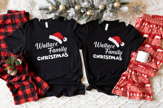 Personalised Matching Family Christmas T-Shirts | For wearing Christmas Eve / Christmas Morning