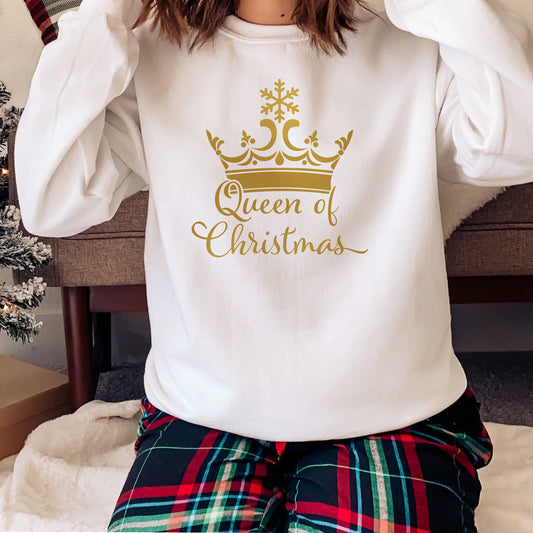 Queen of Christmas Sweatshirt RX301 Funny Alternative Christmas Jumper Sweater Xmas