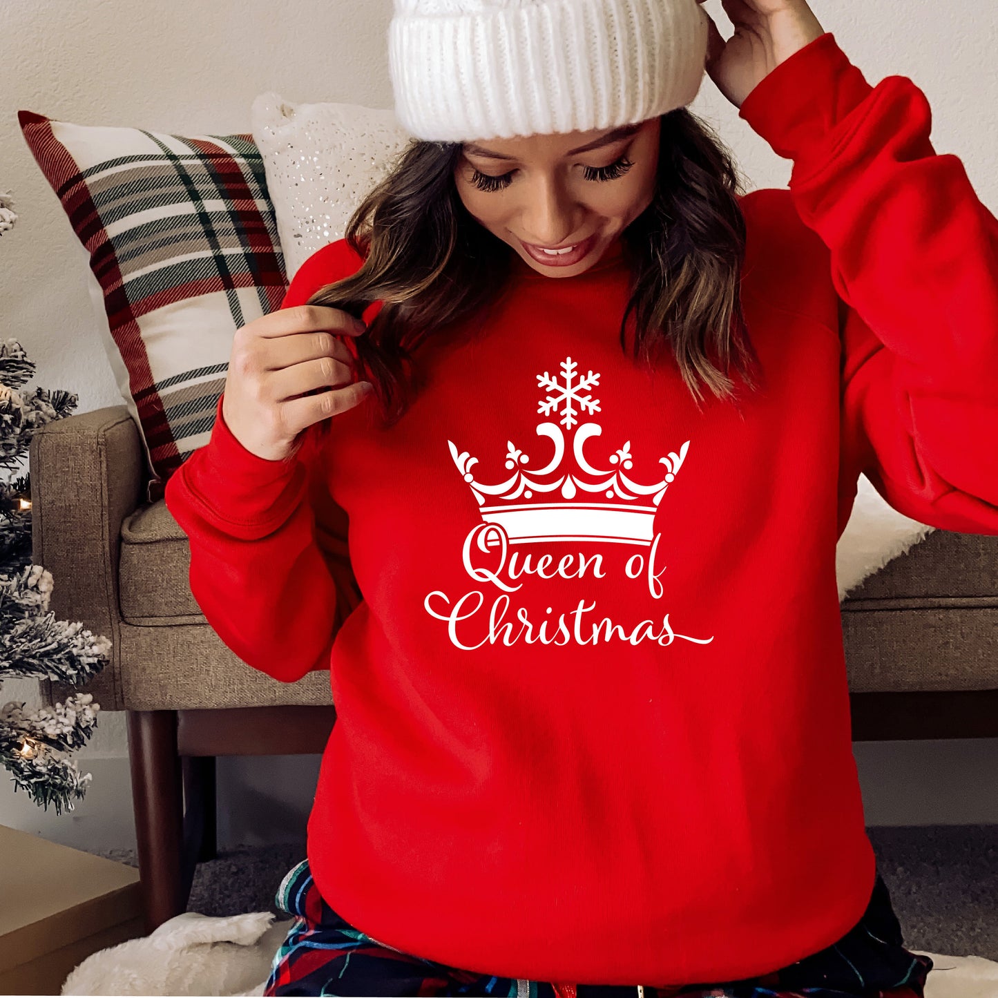 Queen of Christmas Sweatshirt RX301 Funny Alternative Christmas Jumper Sweater Xmas