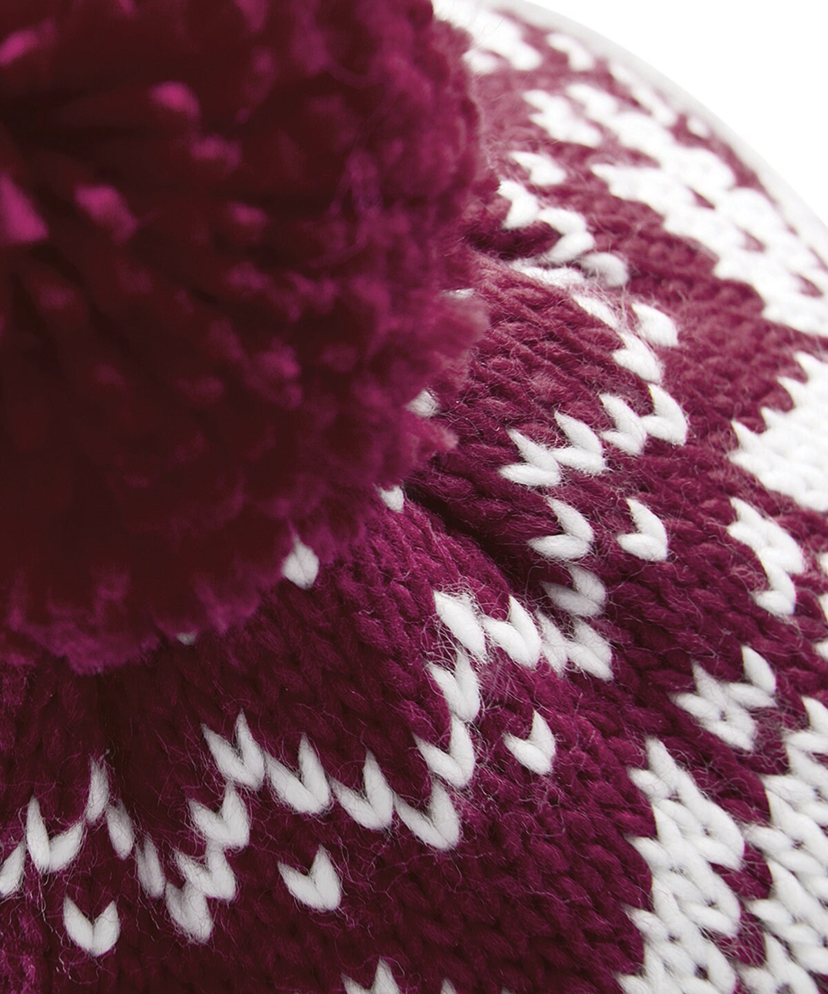 Snowstar Fair Isle Pom Pom Beanie BC456 | Warm Winter Beanie Hat | Stylish Scandi Woolly Hat | Big Pom Pom Beanie