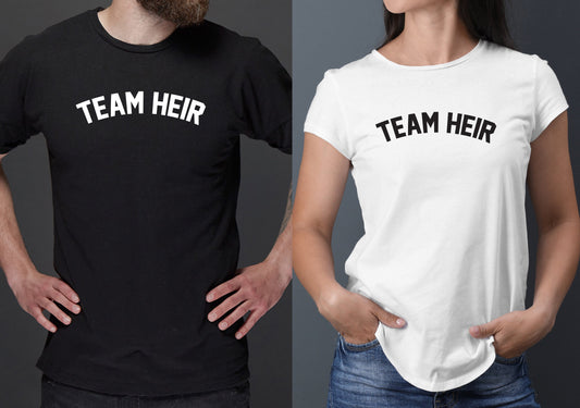 Team Heir T-Shirt | Wills Tshirt | Kate and William Tee | Prince William tshirt | Royal Gift Top