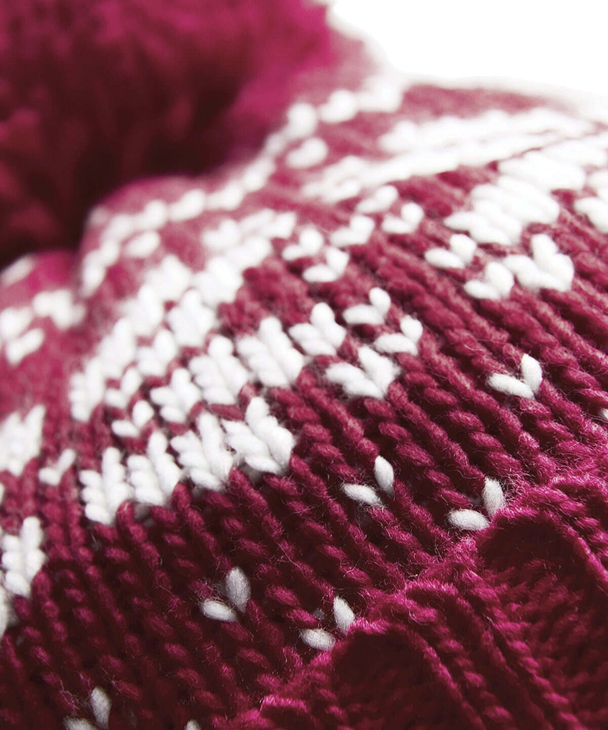 Snowstar Fair Isle Pom Pom Beanie BC456 | Warm Winter Beanie Hat | Stylish Scandi Woolly Hat | Big Pom Pom Beanie