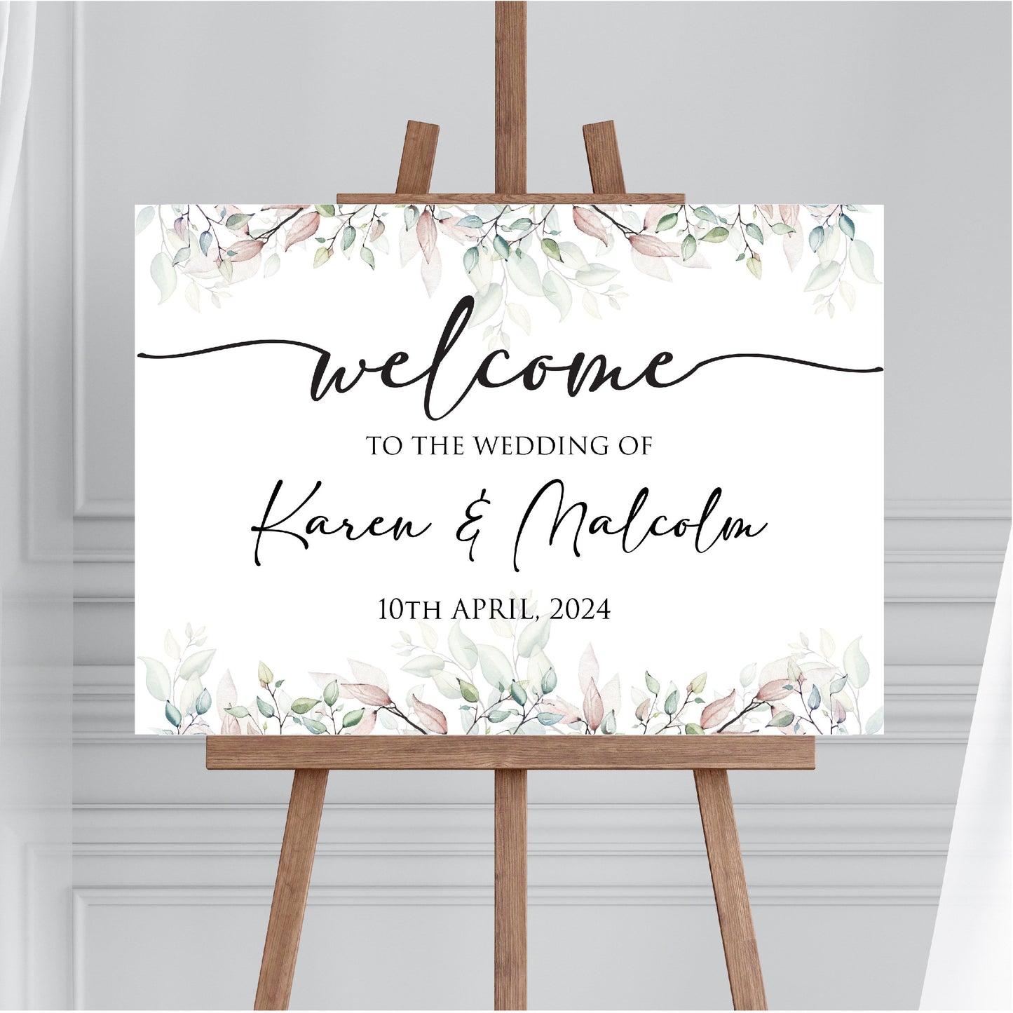 Personalised Wedding Welcome Sign TLPCW001 Physical or Digital, A1 or A2 Welcome Board for Wedding Easel, Welcome Poster for Wedding,