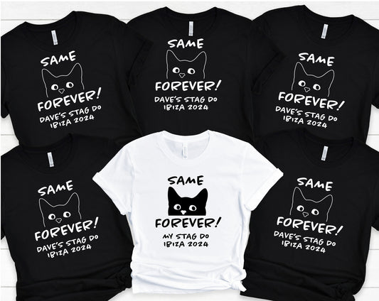 Same Pussy Forever Funny Personalised Stag Party T Shirts, Rude Stag Do T Shirts, Matching Stag Party Shirts, Bachelor Party Tshirts