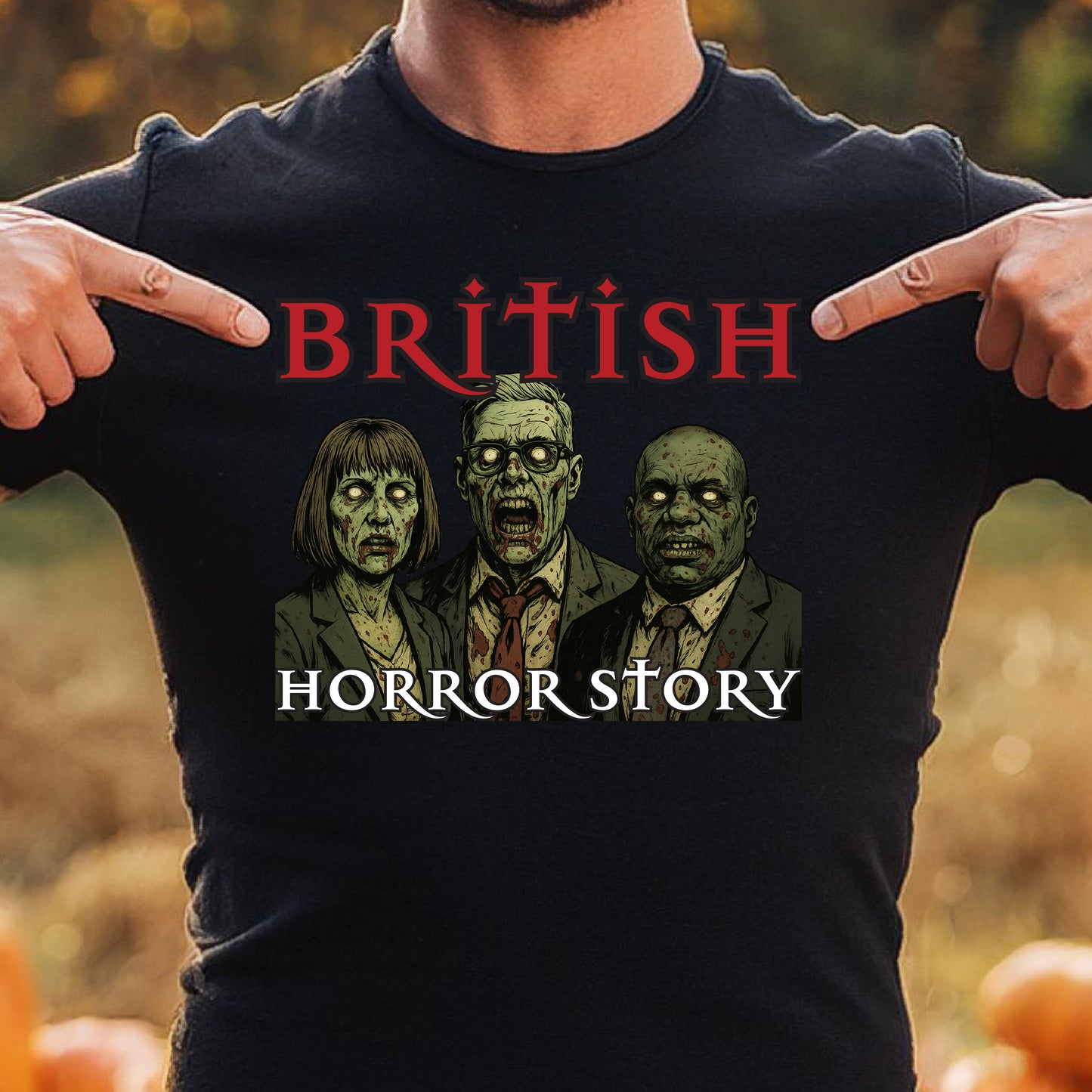 Labour British Horror Story B Funny Halloween T-Shirt | Anti Labour Tshirt | Keir Starmer Rachel Reeves David Lammy | Stuck Farmer
