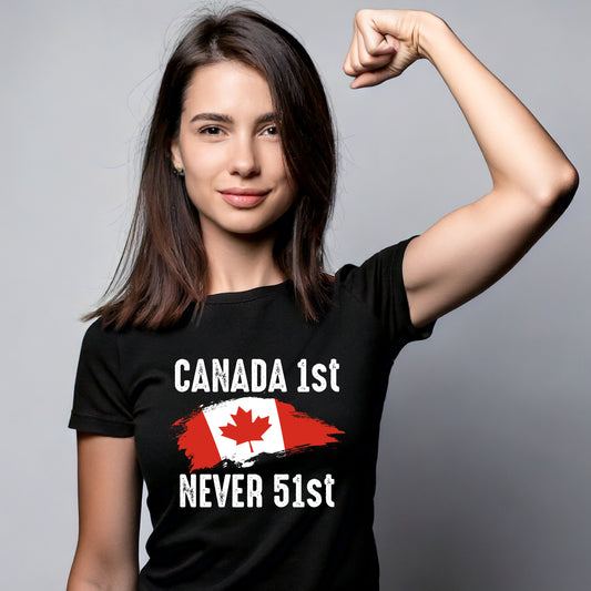 Canada 1st Never 51st T-shirt, Elbows Up Shirt, Canada Shirt, Canadian Pride TShirt, Gift For Canadians, Canadian Independence Shirt