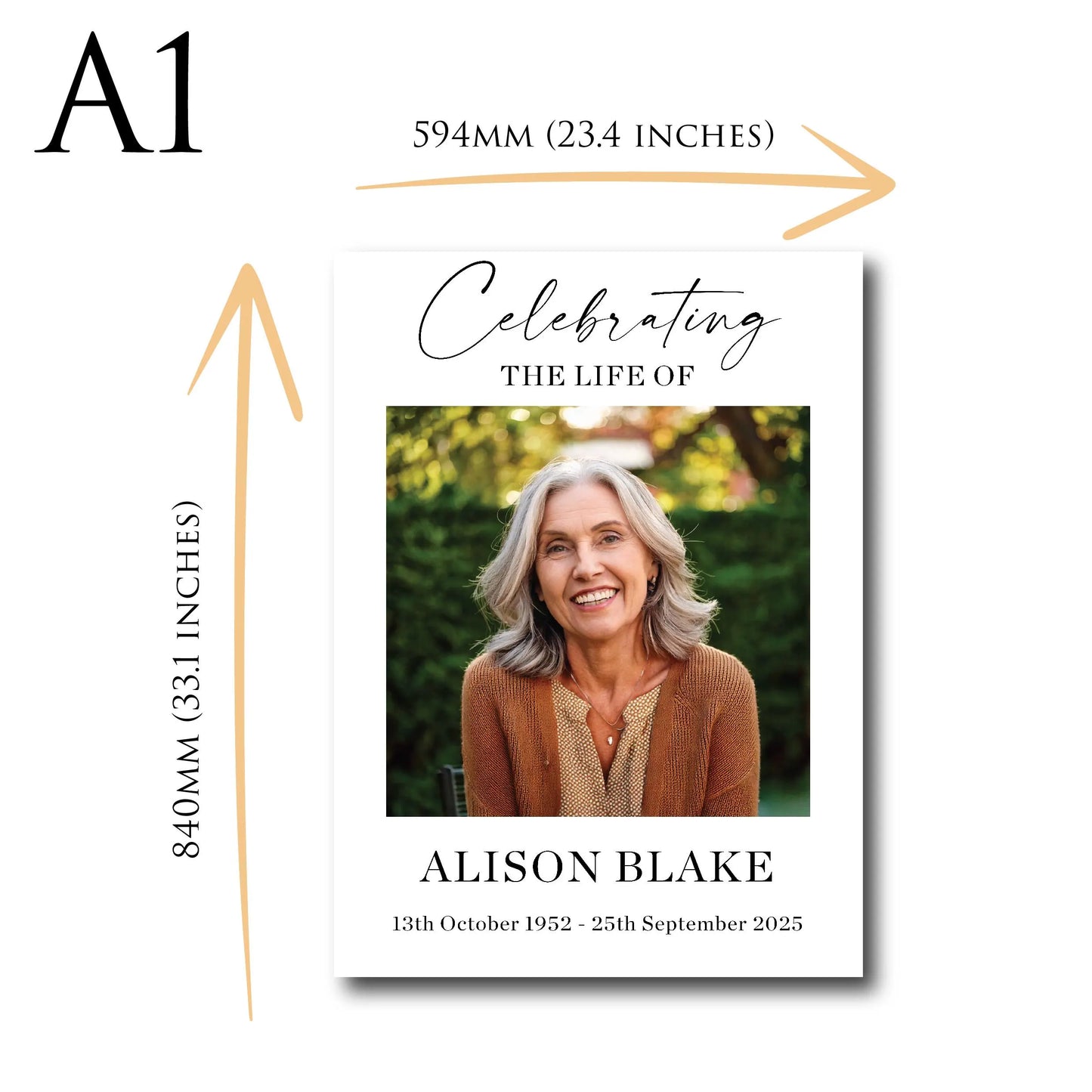 Funeral Memorial Foam Board Welcome Sign for easel – Celebration of Life Poster (Digital or A1/A2 Printed)