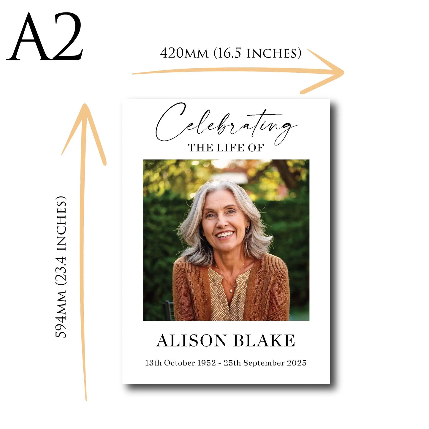 Funeral Memorial Foam Board Welcome Sign for easel – Celebration of Life Poster (Digital or A1/A2 Printed)