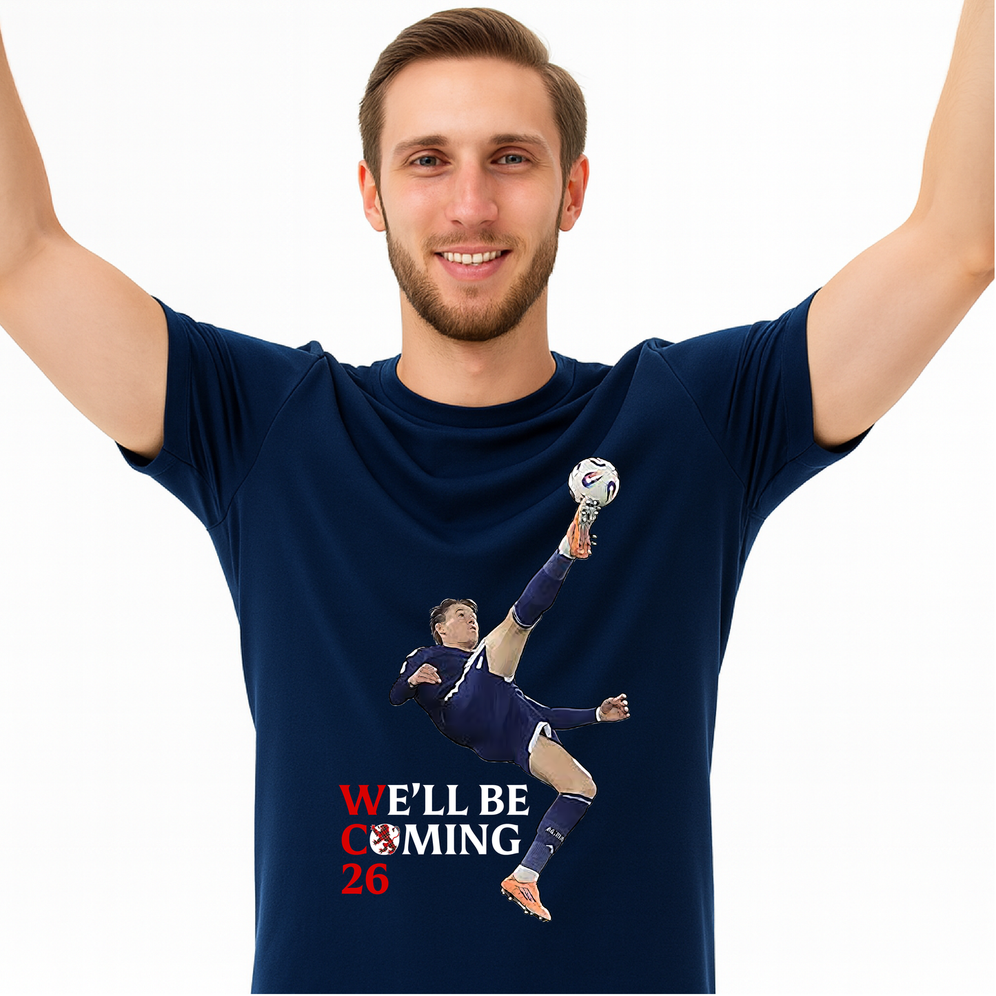Overhead Kick We'll be Coming Scotland 2026 TShirt - World Cup USA MEX CAN