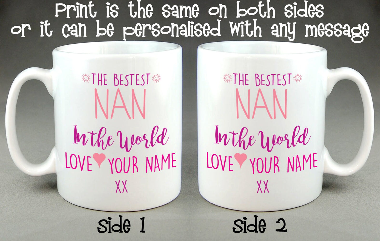 The Bestest Nan in the World Personalised Mug Mother's Day Gift