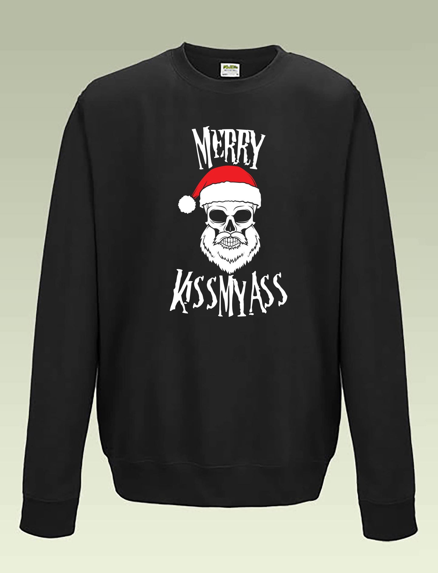 Merry Kissmyass Sweatshirt JH030 Funny Joke Merry Christmas Sweater Jumper