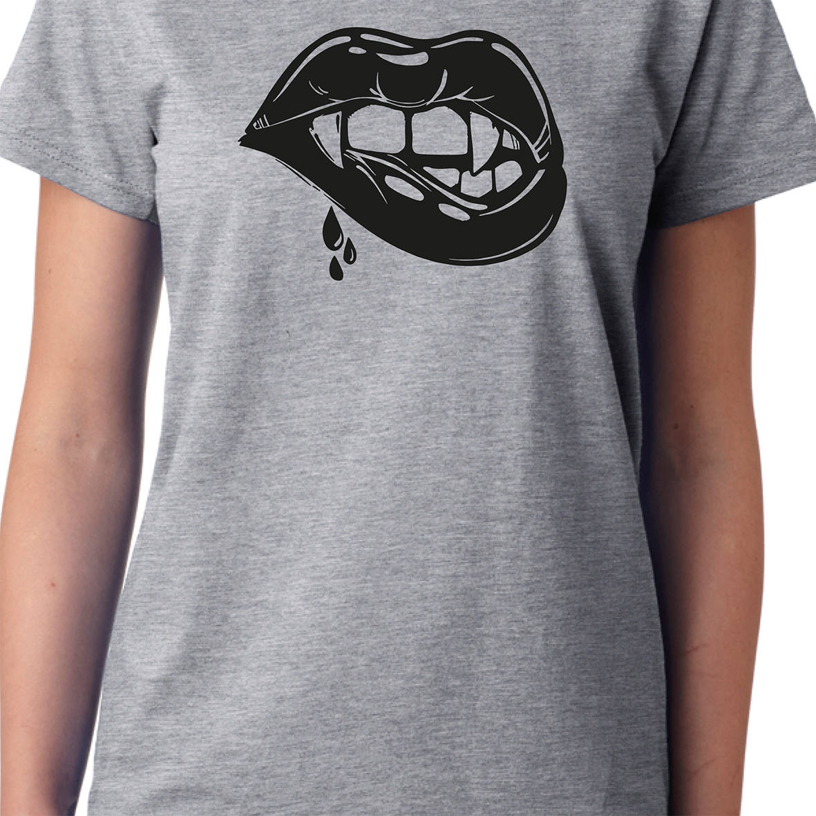 Vampire Mouth T-Shirt, Fangs, Funny, Halloween