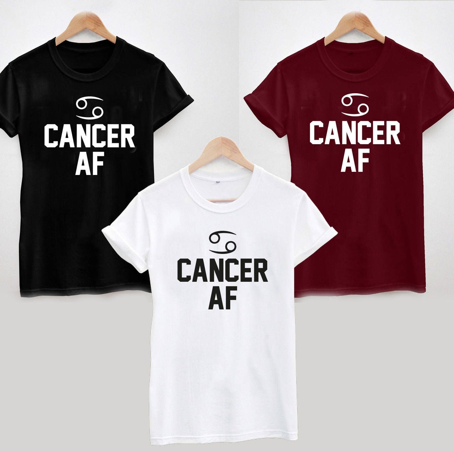 Cancer AF T-Shirt Funny Birthday Zodiac Gift Star Sign tshirt