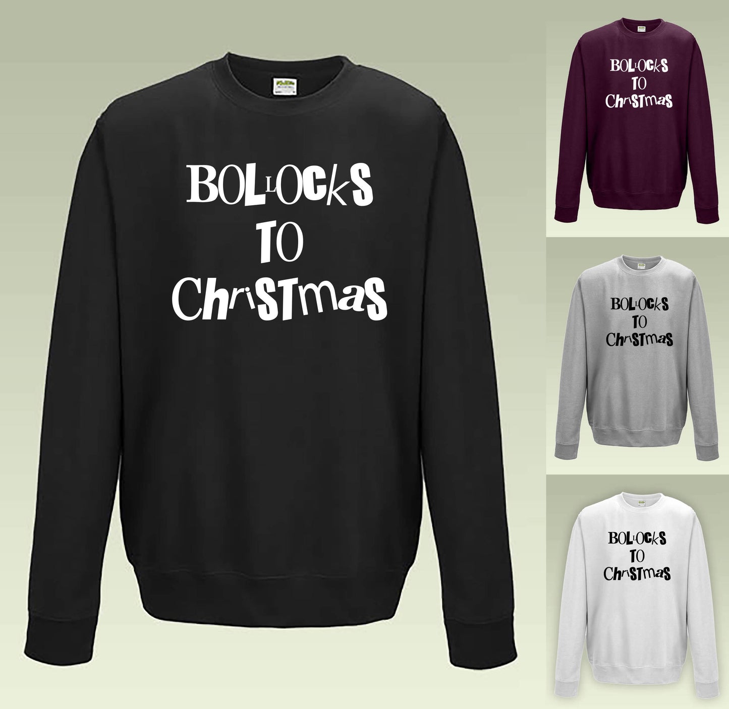 Bollocks to Christmas Sweatshirt JH030 Rude Offensive Jumper