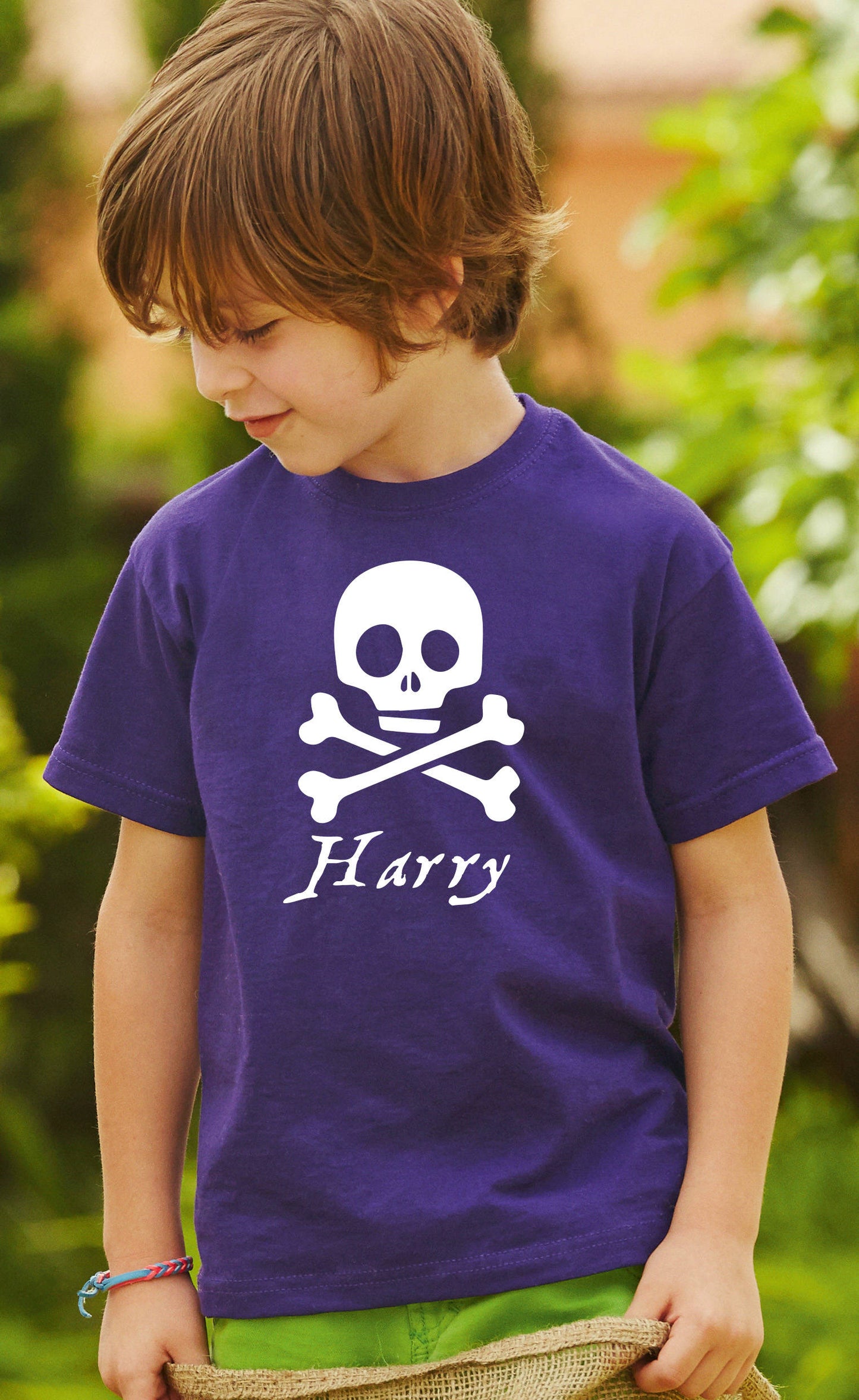 Kids Personalised Pirate T-Shirt - Any Name Children's Birthday Christmas Pirates