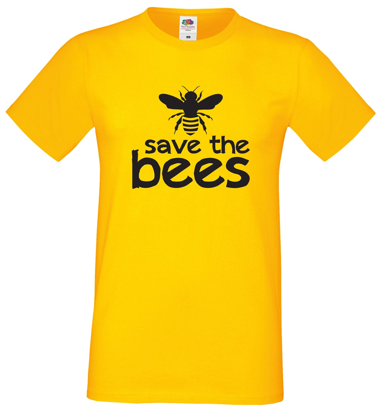 Save The Bees T-Shirt, Yellow Ladies Mens, Conservation, Nature, Environment