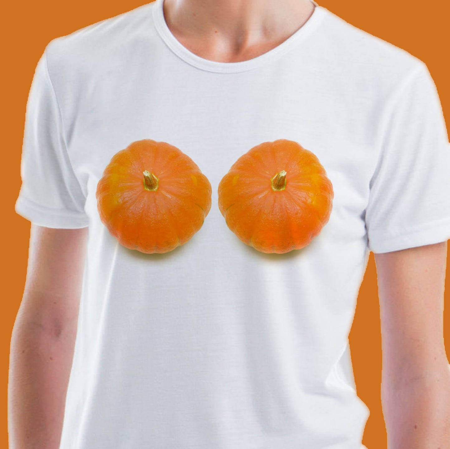 Pumpkin Boobs T-Shirt, Funny, Rude, Halloween