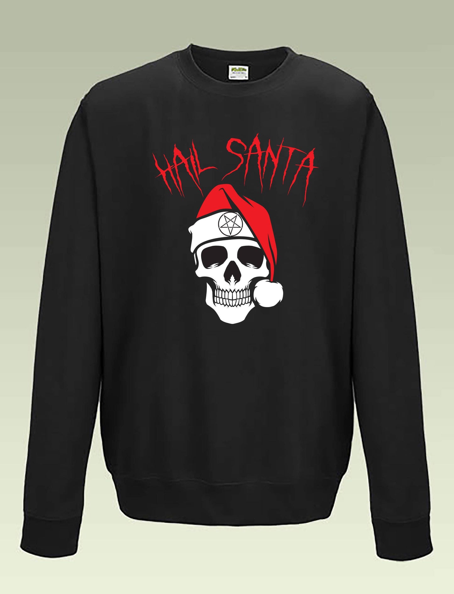 Hail Santa JH030 Sweatshirt Funny Joke Christmas Skull Sweater Jumper