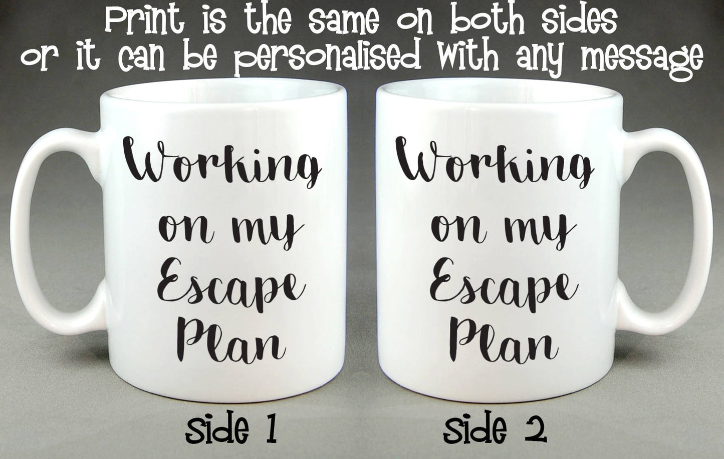 Working on My Escape Plan Mug, Mother's Day Gift