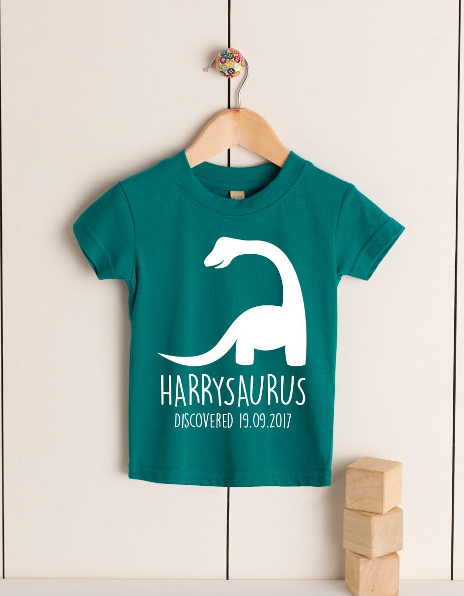 Diplodocus Babies/Toddlers/Kids Personalised Dinosaur T-Shirt - Any Name and Date Children's Birthday Dino