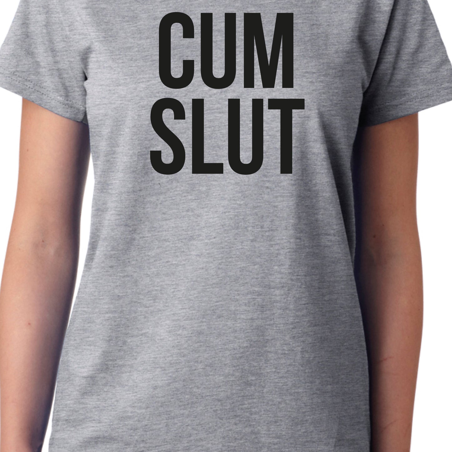 Cum Slut T-Shirt, Funny Rude Ladies or Unisex Tee Top, Offensive Joke Birthday Hen Party