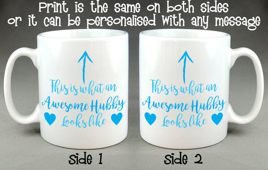 This is What an Awesome Hubby Looks Like Mug, Father's Day, Valentine's Gift