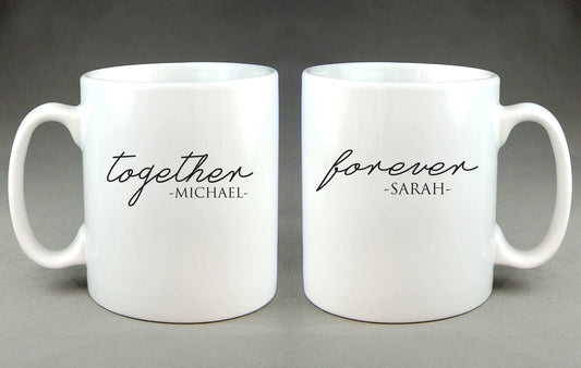 Personalised Together & Forever Mugs (any name)