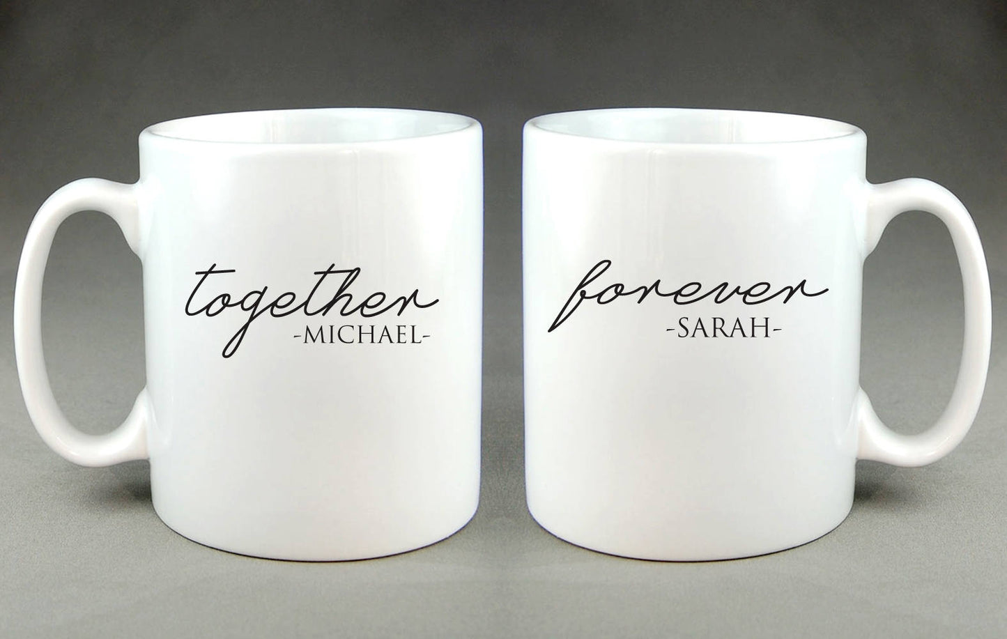 Personalised Together & Forever Mugs (any name)
