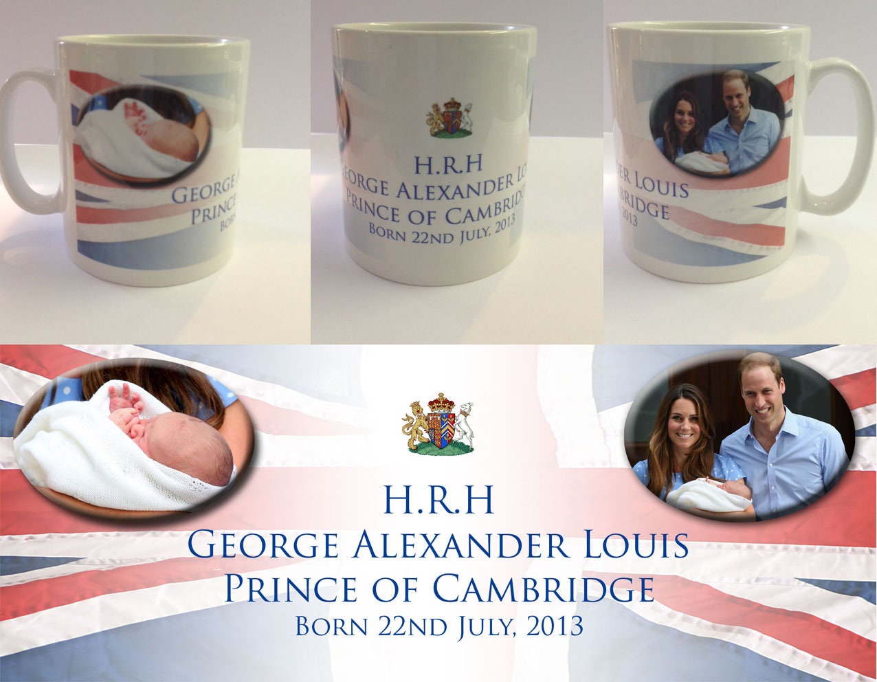 HRH Prince George Alexander Louis - Royal Baby Mug Cup - (#5)