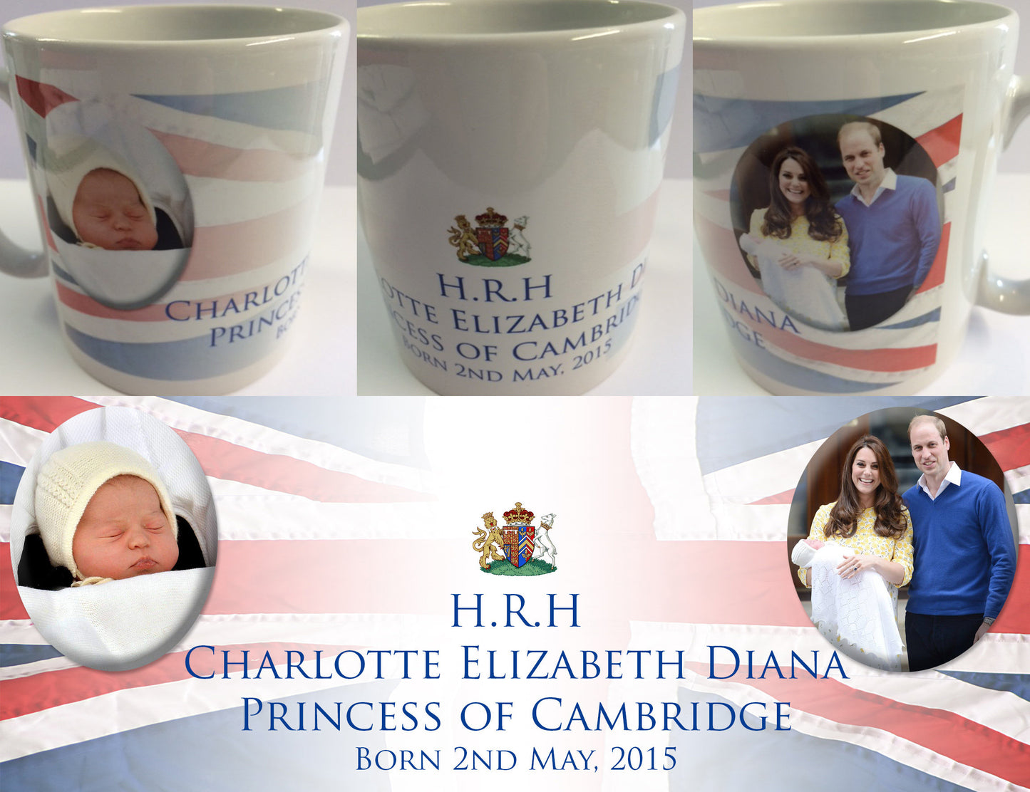 HRH Princess Charlotte Elizabeth Diana #5 - Royal Baby Mug Cup - William Kate Di