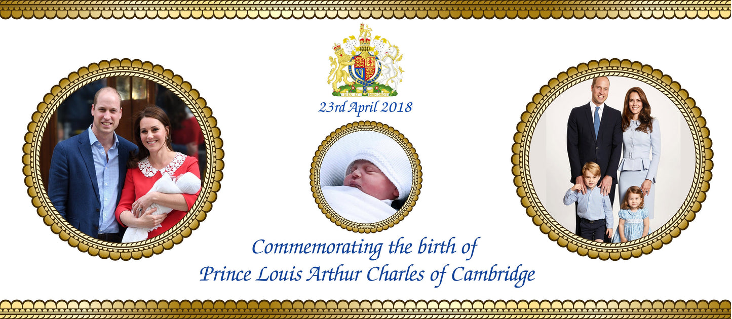 HRH Prince Louis Arthur Charles #6 - Royal Baby Mug Cup - William Kate Di Welcome Little Prince