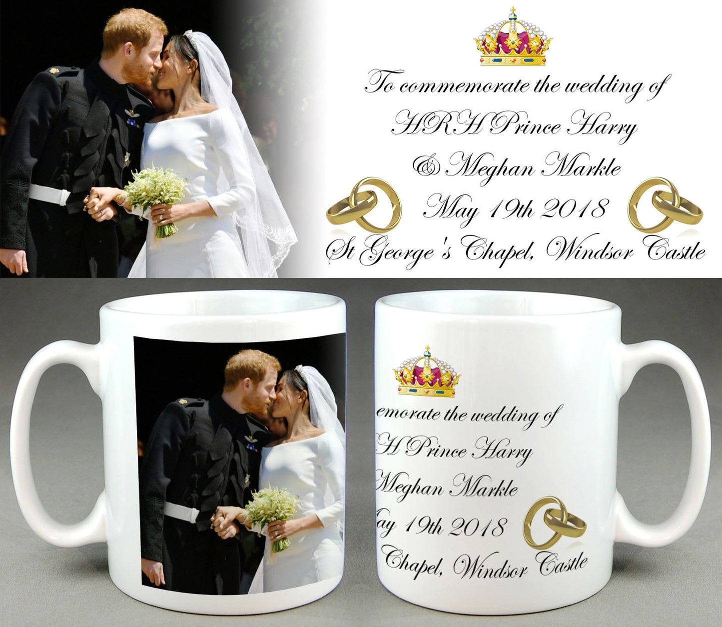 Royal Wedding of Prince Harry & Meghan Markle - Commemorative  Mug #9 10oz Ceramic Cup