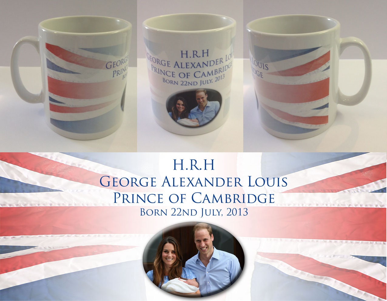 HRH Prince George Alexander Louis - Royal Baby Mug Cup - (#4)