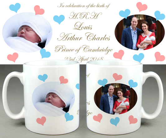 HRH Prince Louis Arthur Charles #2 - Royal Baby Mug Cup - William Kate Di