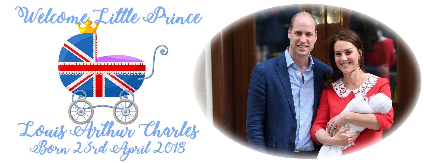 HRH Prince Louis Arthur Charles #4 - Royal Baby Mug Cup - William Kate Di Welcome Little Prince