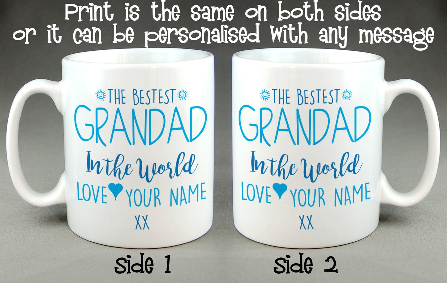 The Bestest Grandad in the World Personalised Mug Father's Day Gift