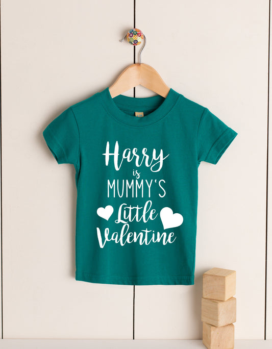 Mummy's Little Valentine (Personalised with Any Name) Babies/Toddlers/Kids T-Shirt