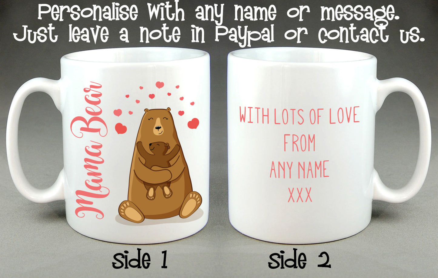 Mama Bear Personalised Mug, Mother's Day, Birthday, Christmas Gift