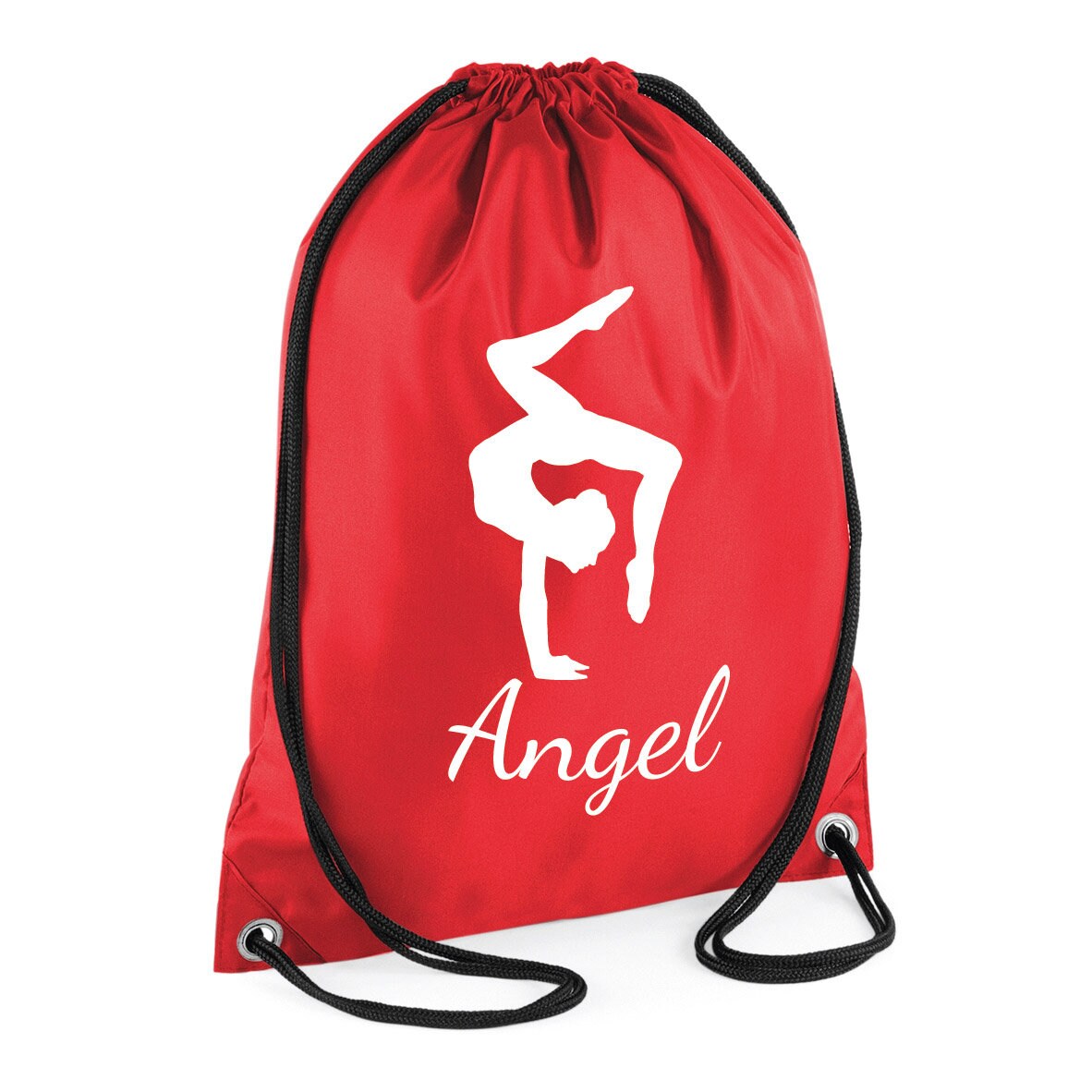 Kids Personalised GYMNAST Drawstring Gymsac BG005 - Any Name Children's Gymnastics