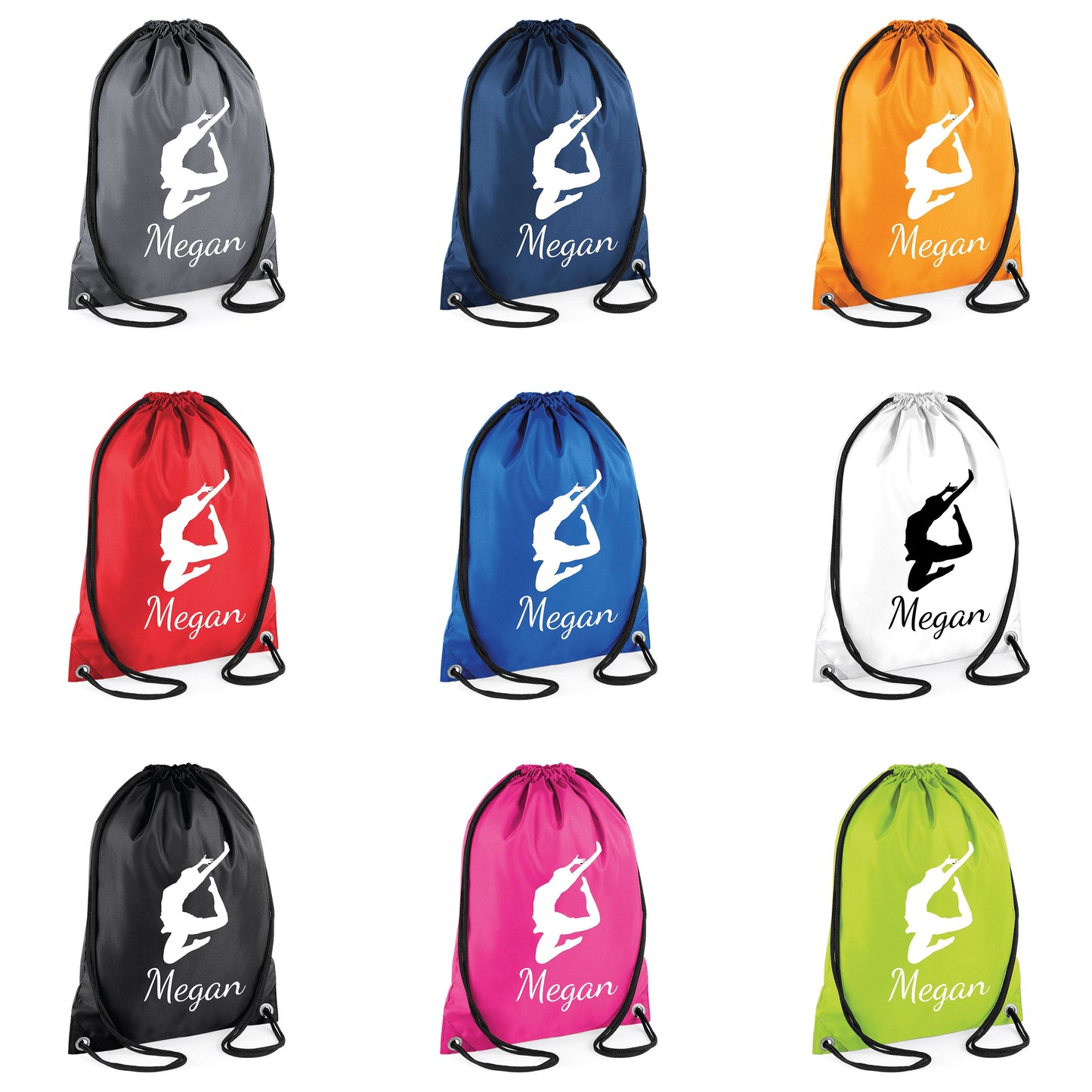 Kids Personalised DANCE Drawstring Gymsac BG005 - Any Name Children's Gymnastics