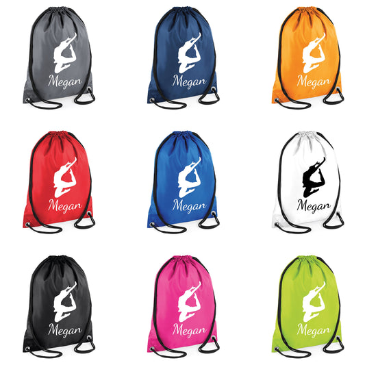 Kids Personalised DANCE Drawstring Gymsac BG005 - Any Name Children's Gymnastics