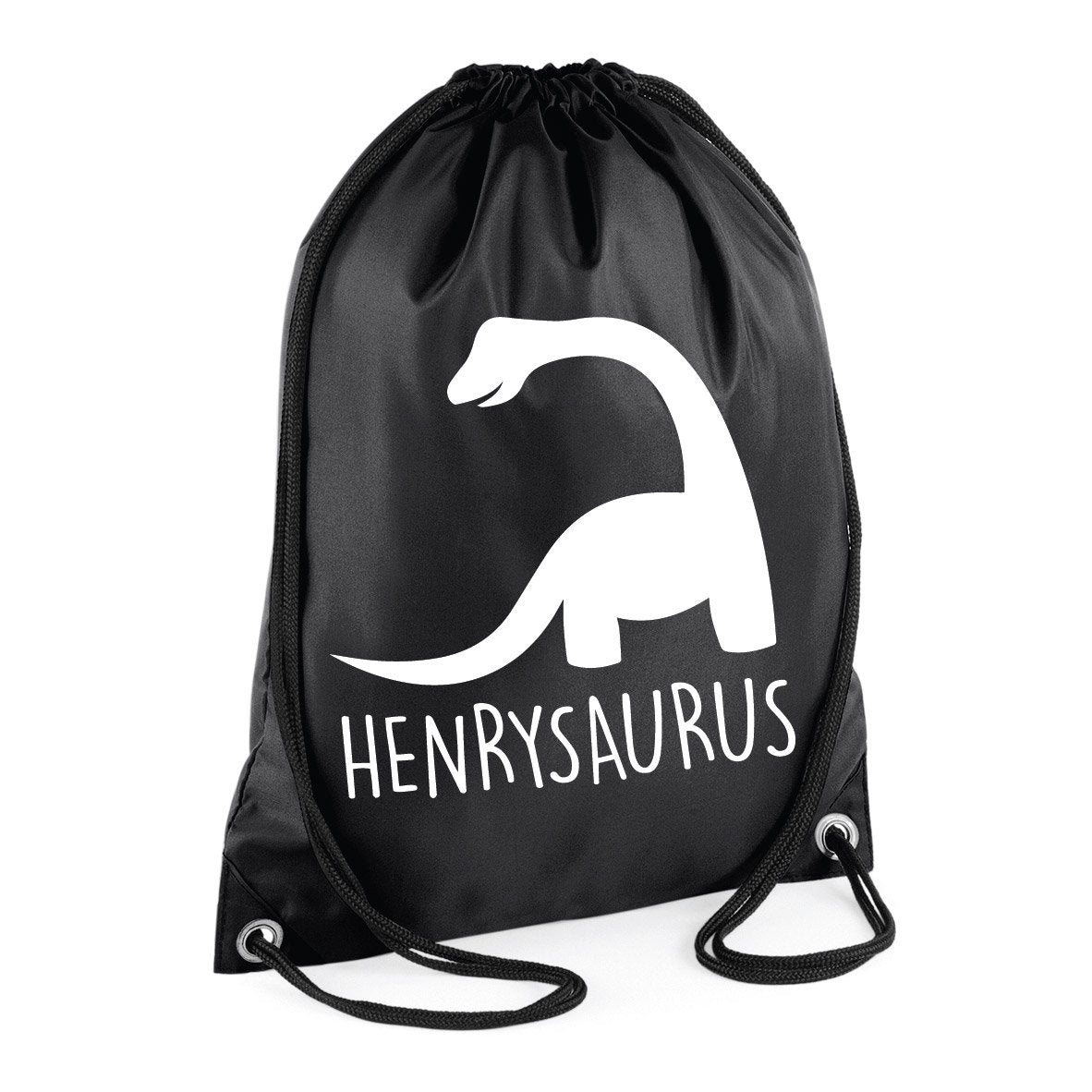 Kids Personalised Diplodocus Dinosaur Drawstring Gymsac BG005 - Any Name Children's Birthday Dino