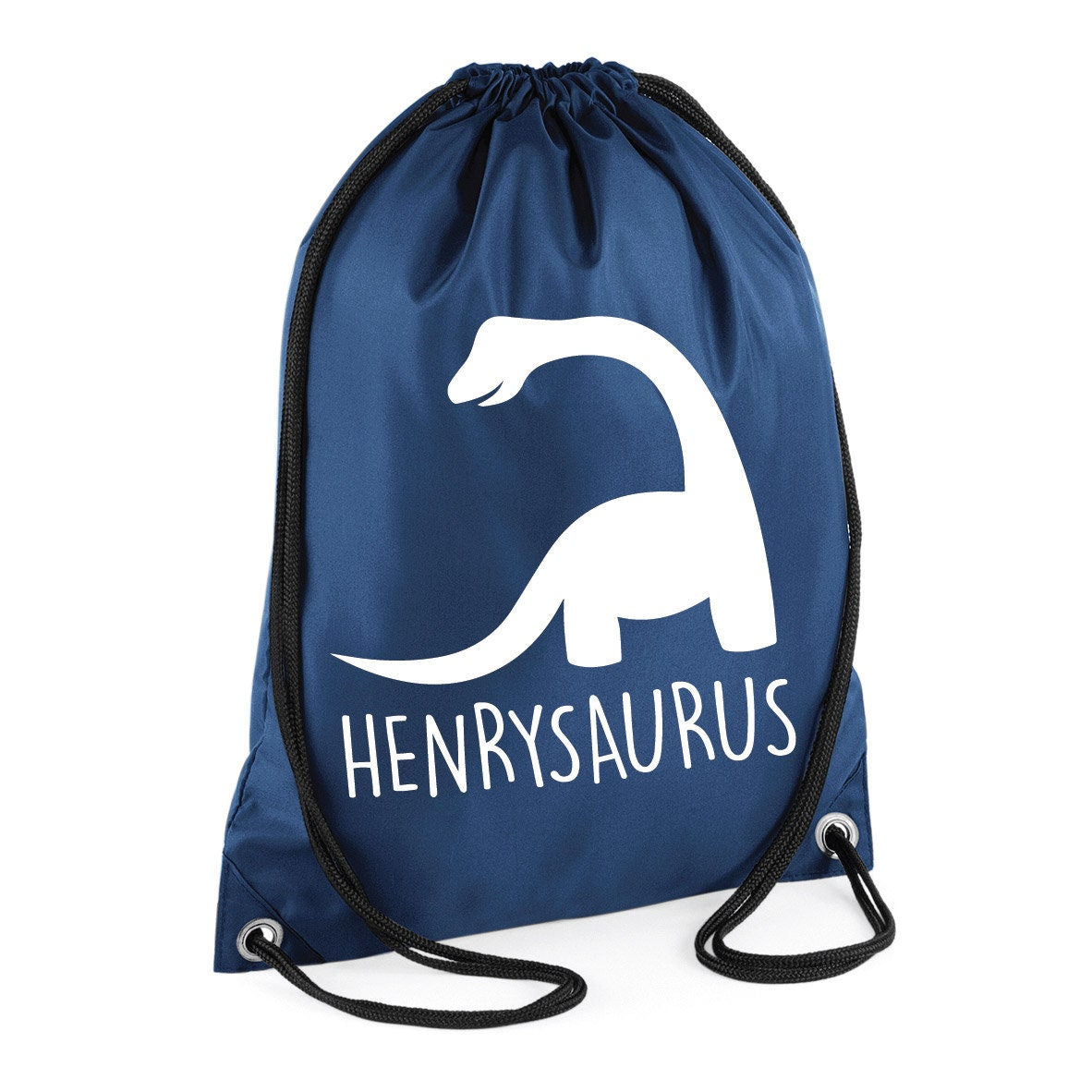 Kids Personalised Diplodocus Dinosaur Drawstring Gymsac BG005 - Any Name Children's Birthday Dino