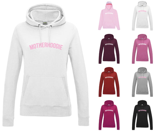 MOTHERHOODIE JH001F Girlie Hoodie - Cool Funny Jumper Mum Mother's Day Christmas