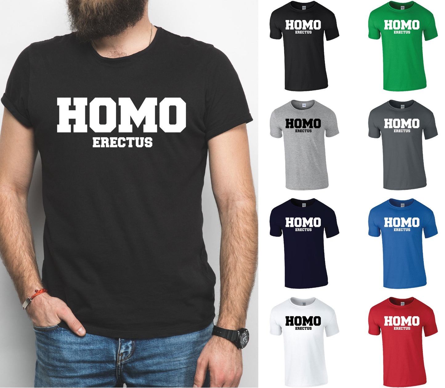 HOMO Erectus T-Shirt - Cool Funny LGBTQ+ Slogan Pride Tee