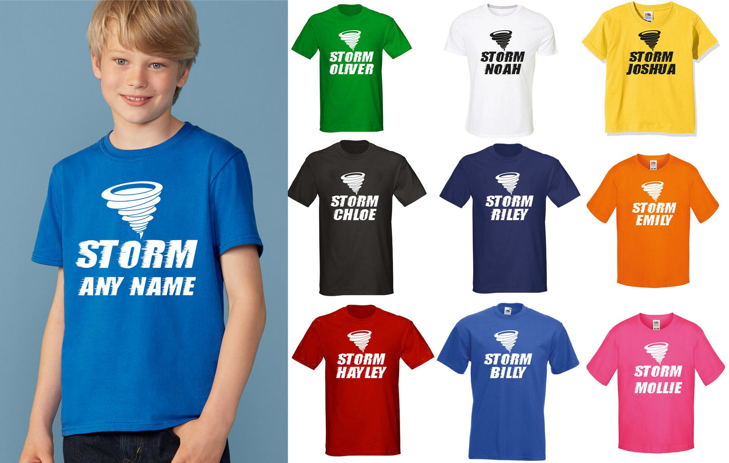 Storm (Any Name) Kids Personalised T-Shirt - Funny Kids Tee