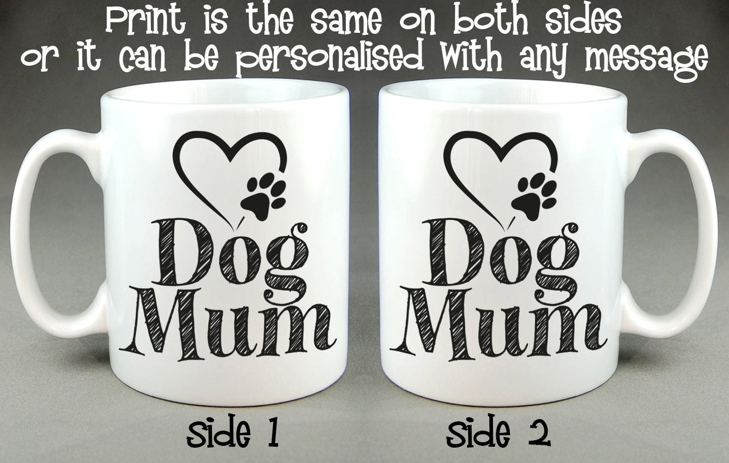 Dog Mum Personalised Mug Mother's Day Gift for Dog Loving Mum, Mom, Mummy